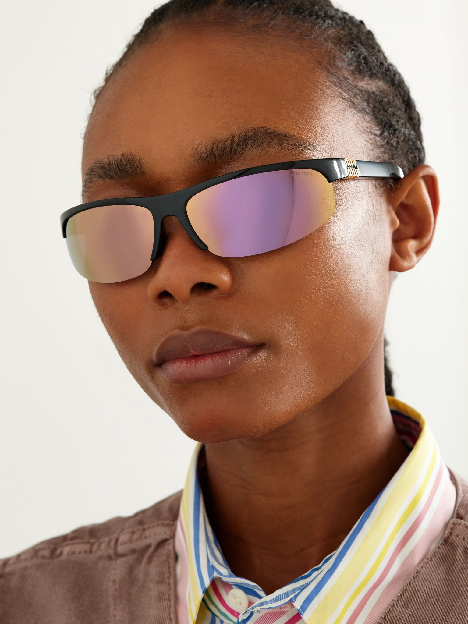 D-frame acetate sunglasses Black - 2