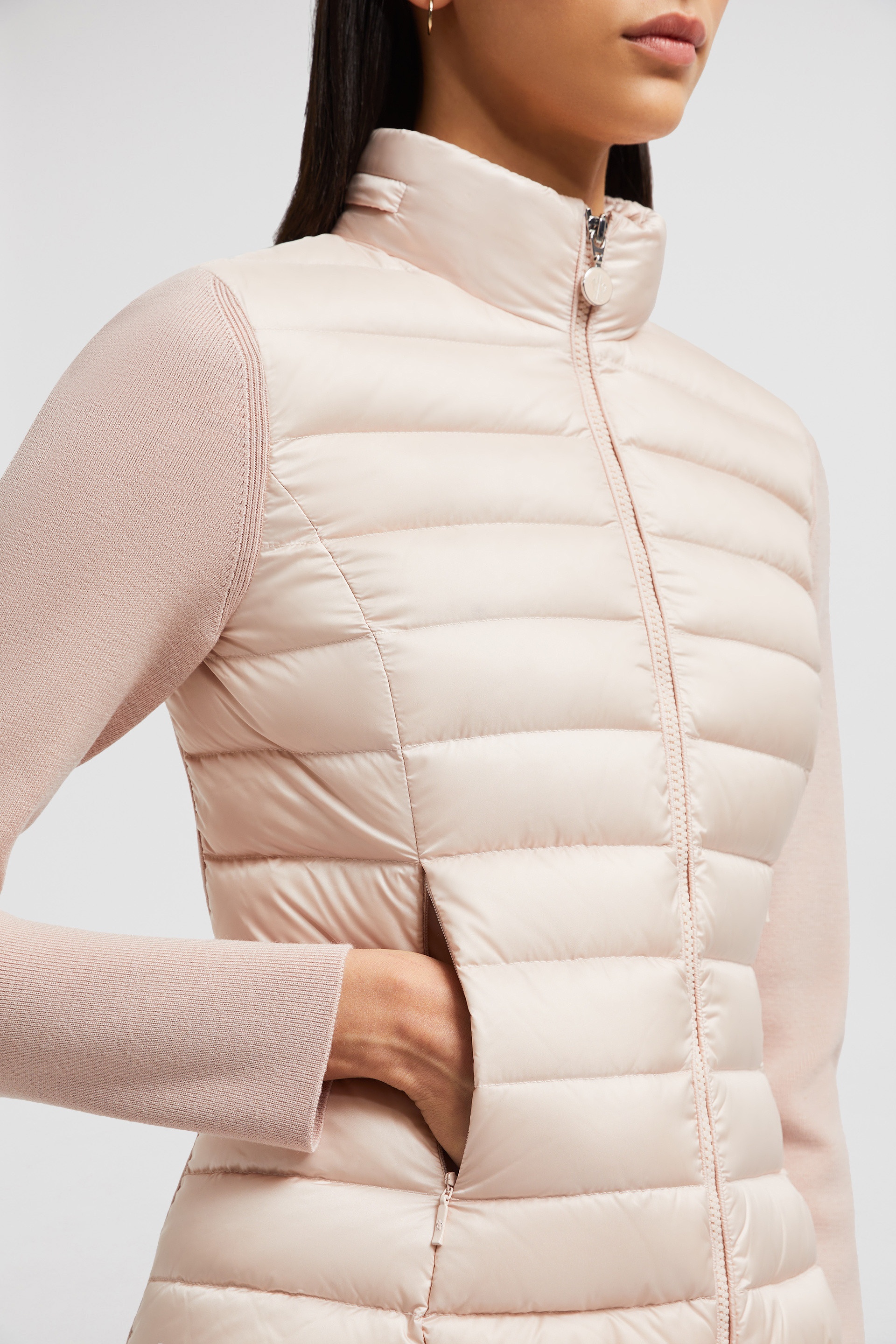 Padded Wool Zip-Up Cardigan - 6