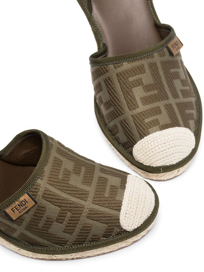 FENDI 90 FF motif canvas espadrilles outlook