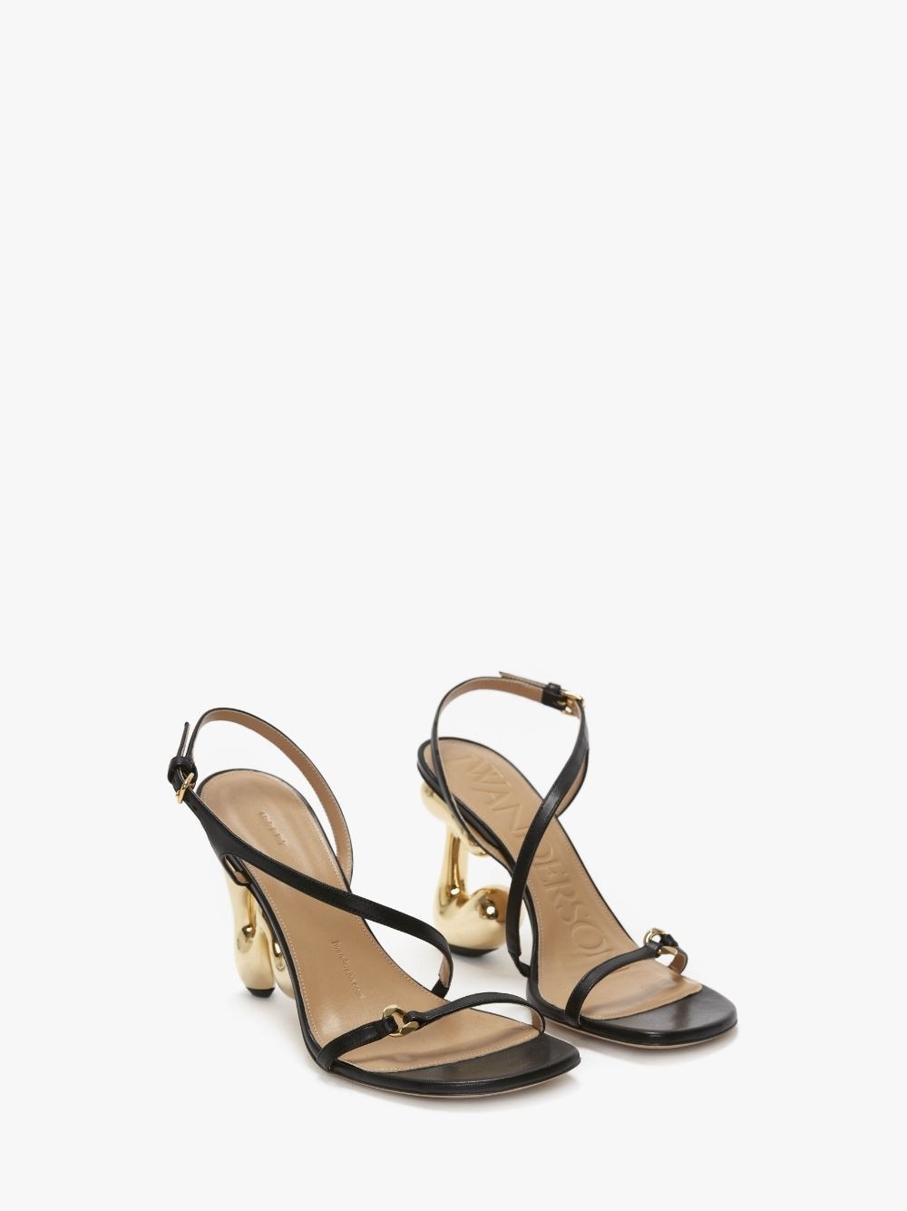 JW BUBBLE HEEL LEATHER SANDALS - 2