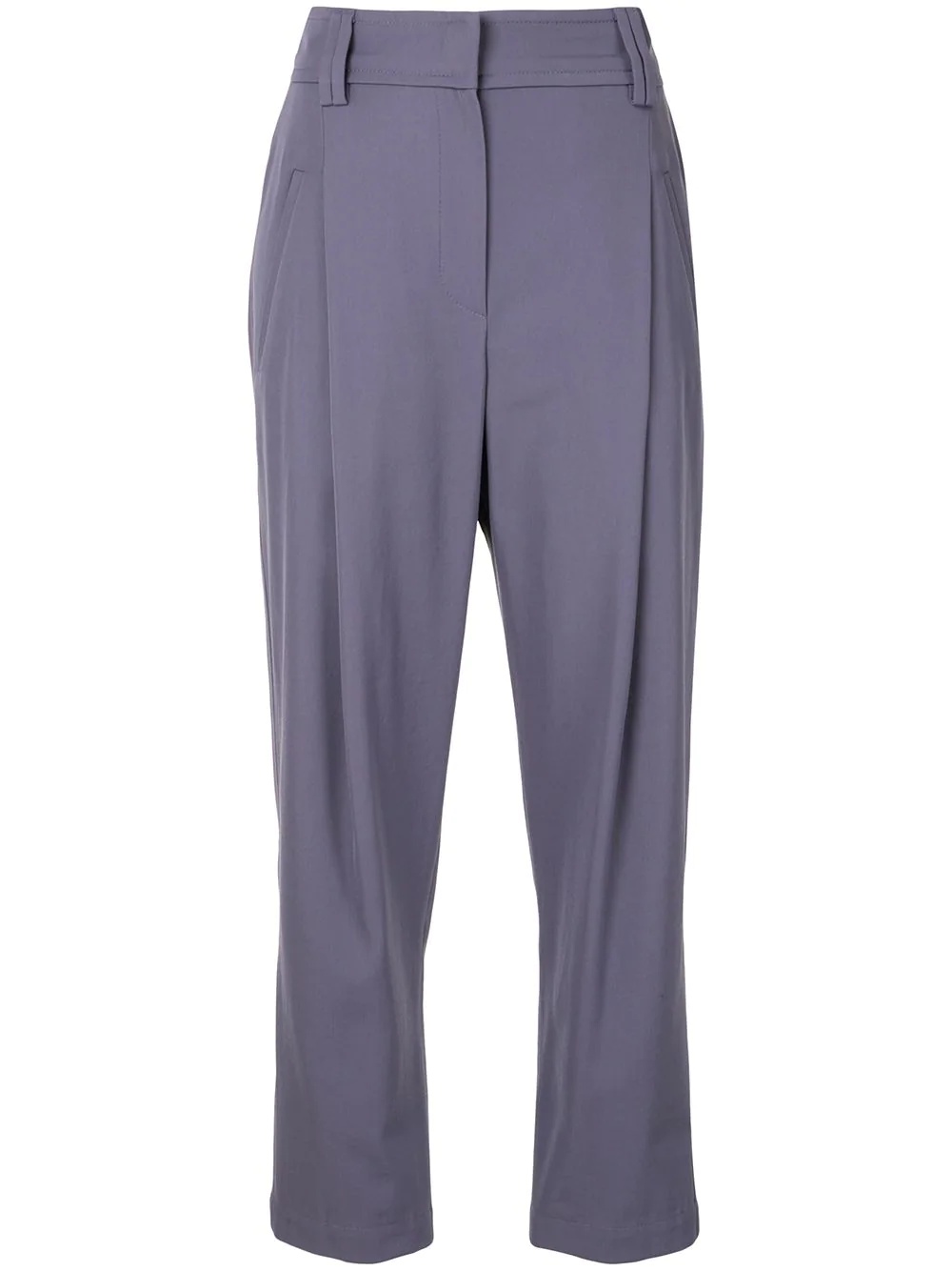 high-waist cropped trousers - 1