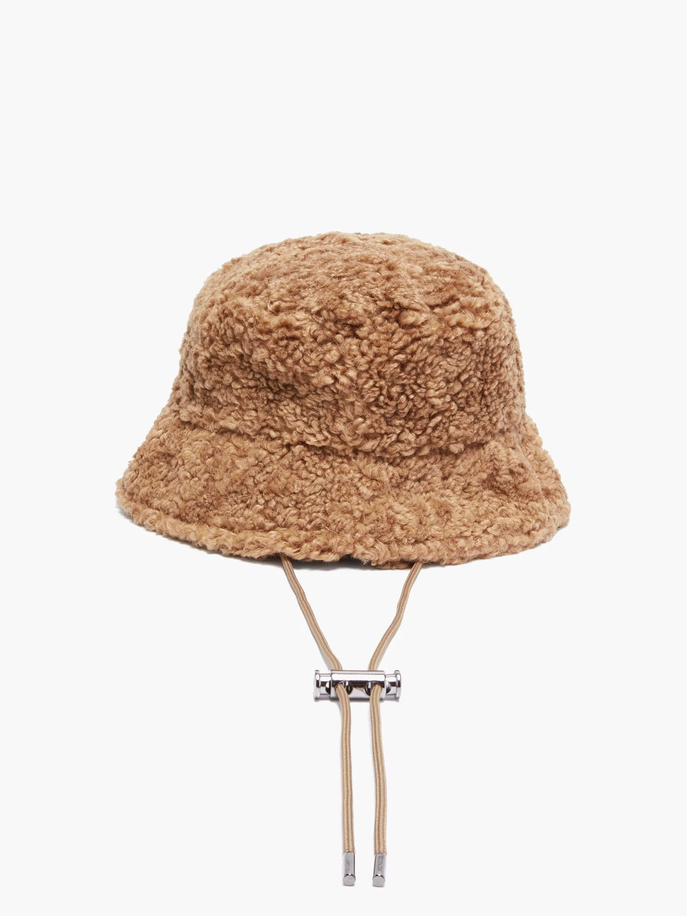 Toggle ties faux-shearling bucket hat - 3