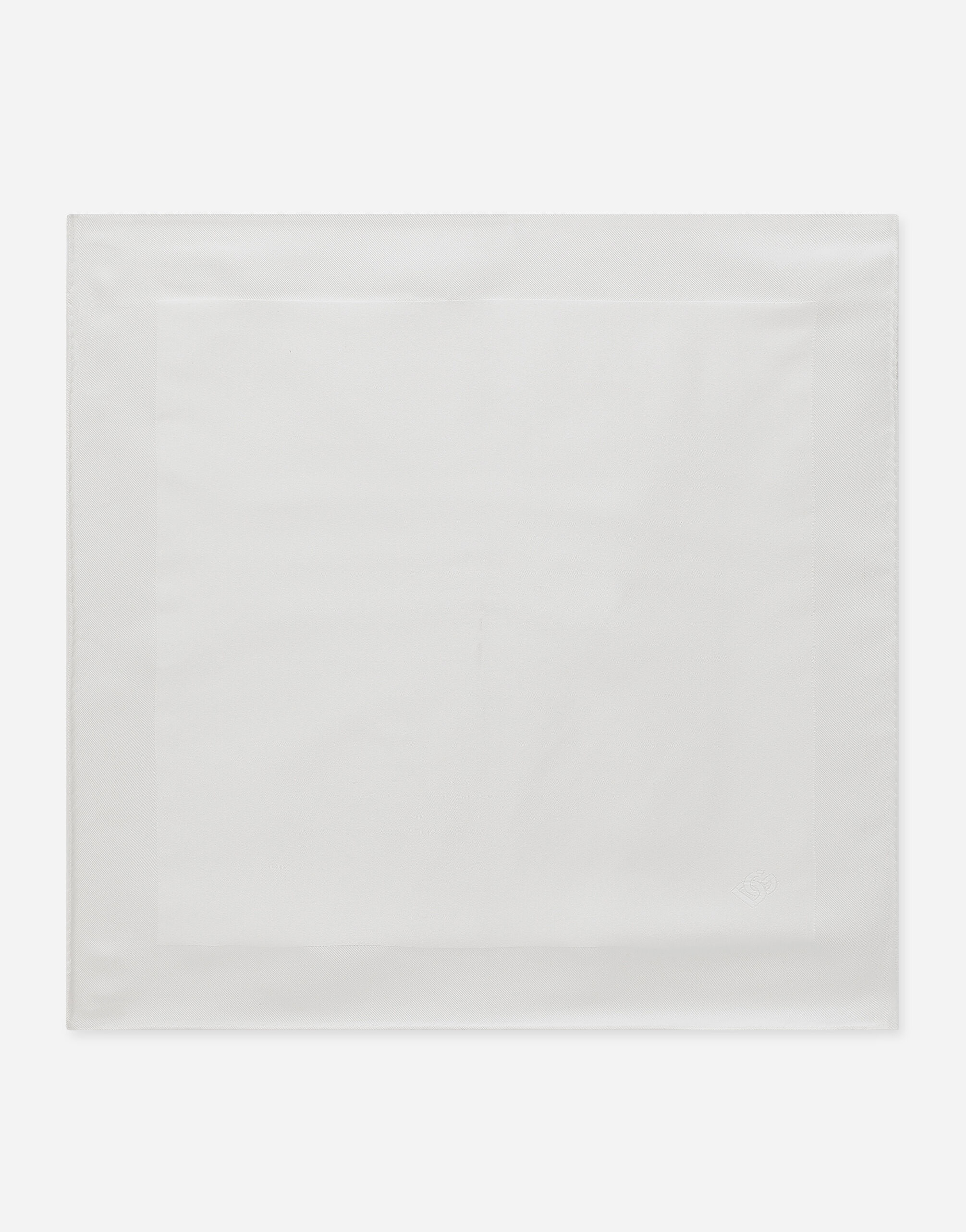 Silk pocket square with DG logo embroidery - 1