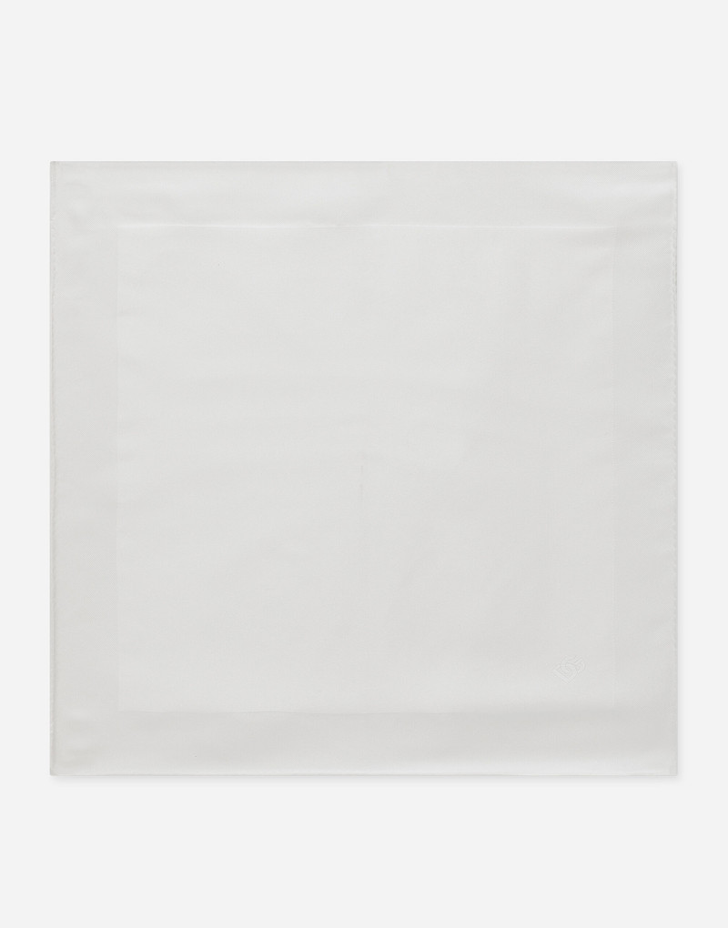 Silk pocket square with DG logo embroidery 1