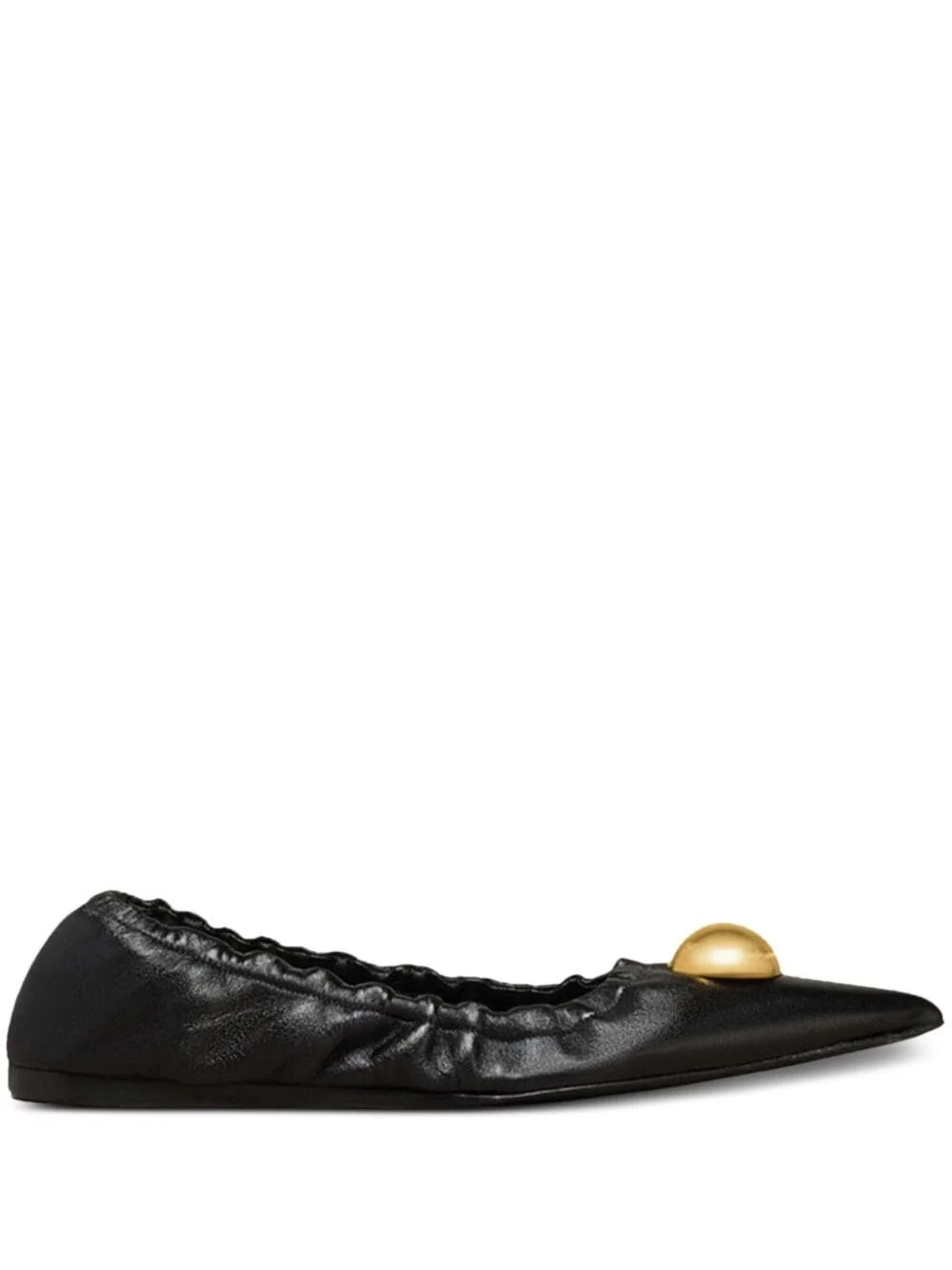 pointed-toe leather ballerinas - 1