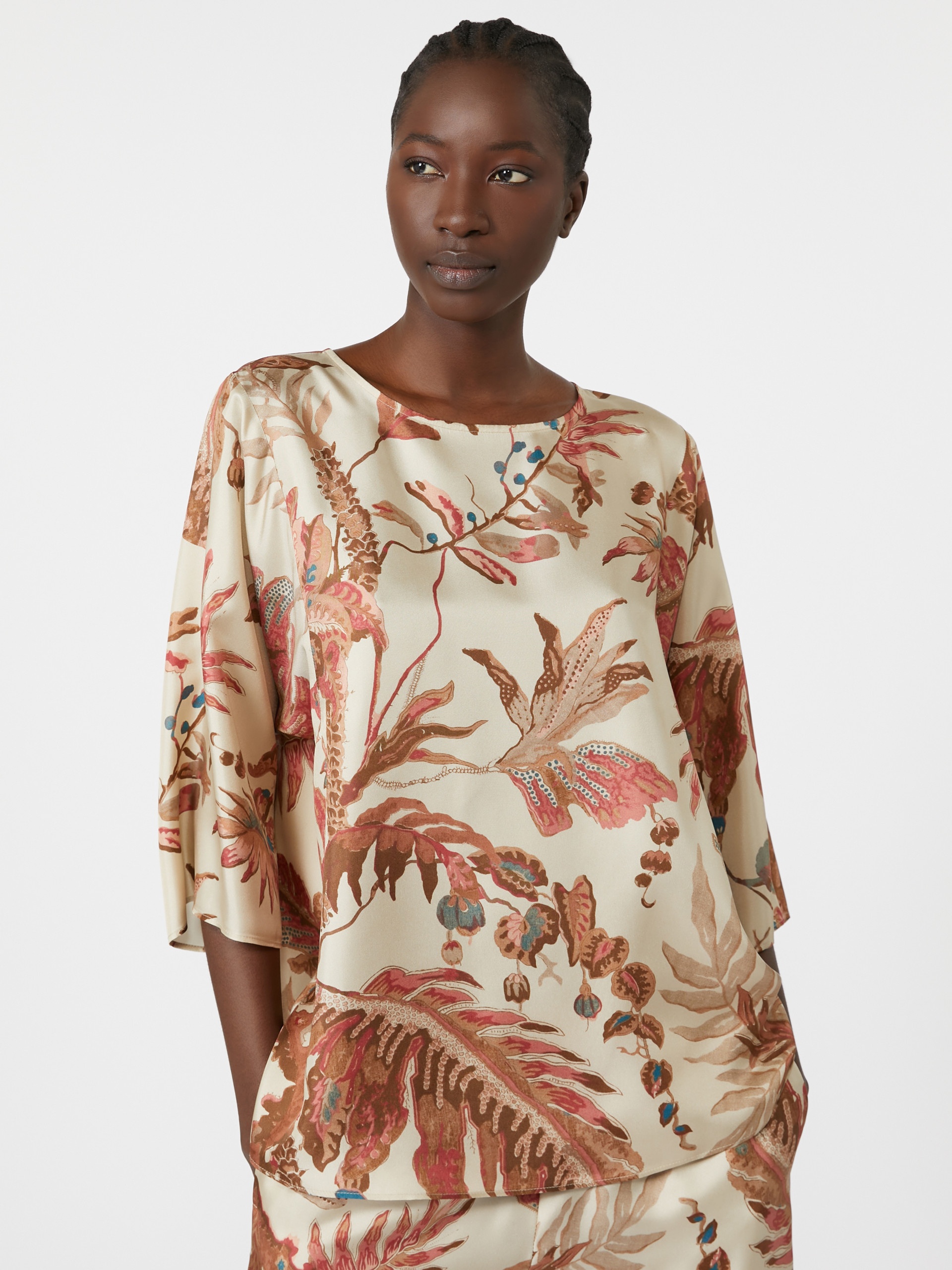 FILIPPO Printed silk twill blouse - 5
