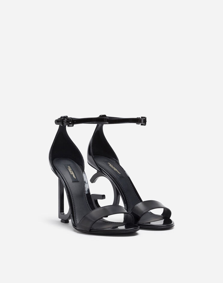 Patent leather sandals with DG heel - 2