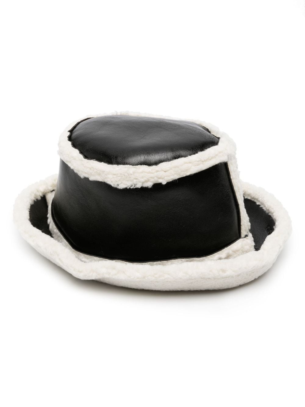 faux-leather bucket hat - 1
