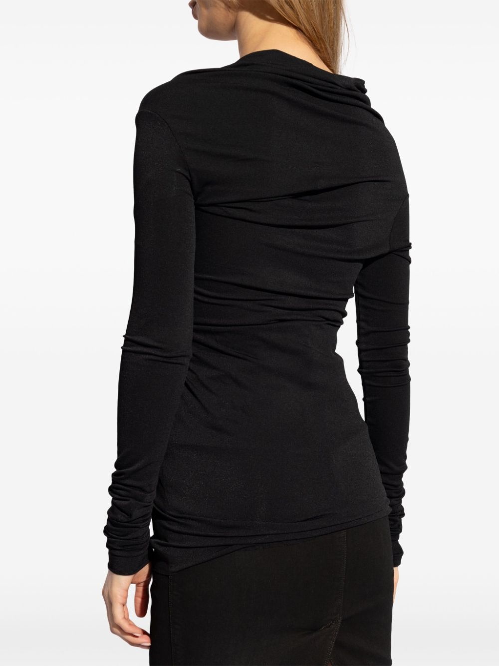 ruched asymmetric T-shirt - 4
