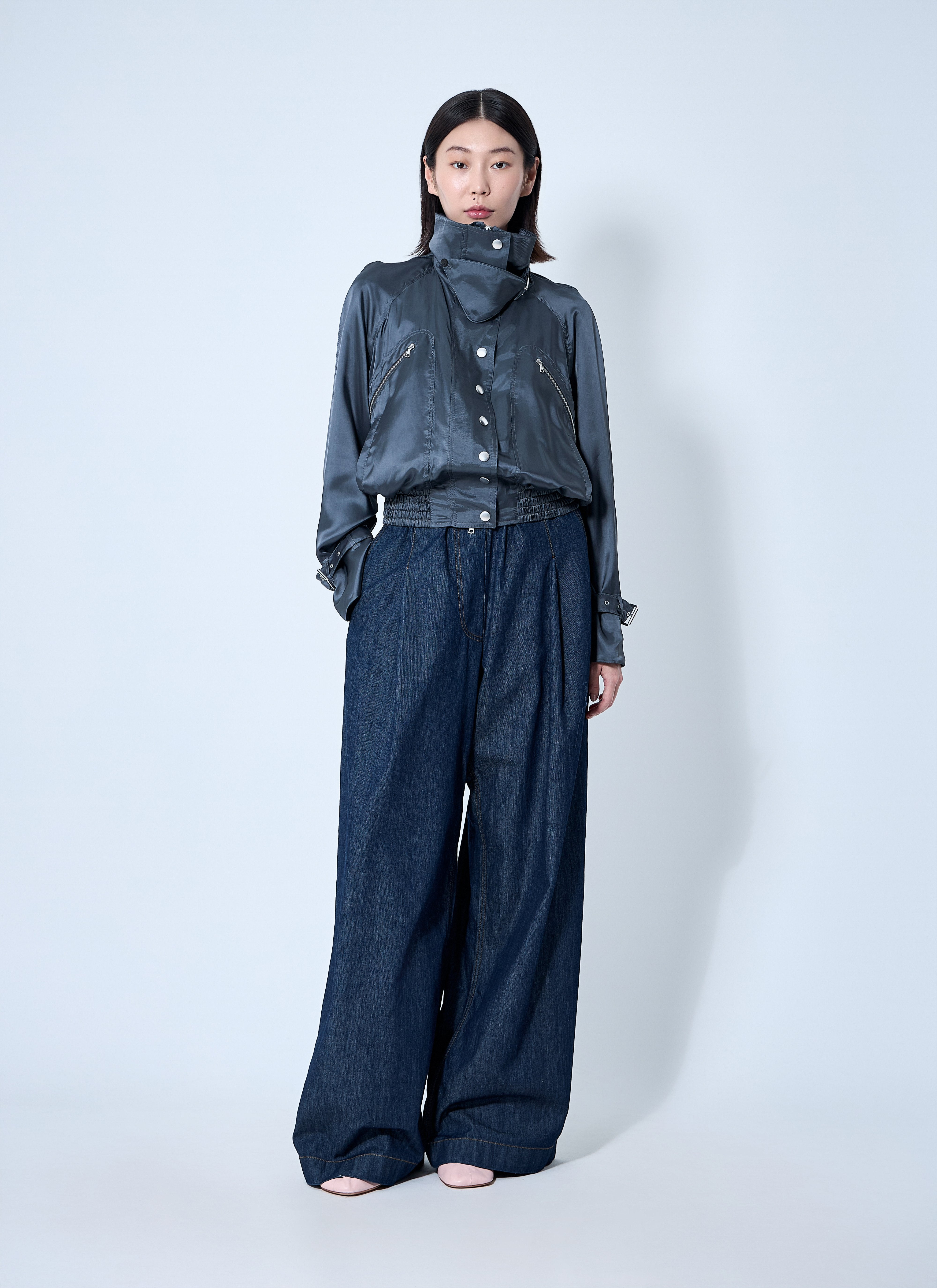 Dries Van Noten Women Satin Bomber Jacket - 2
