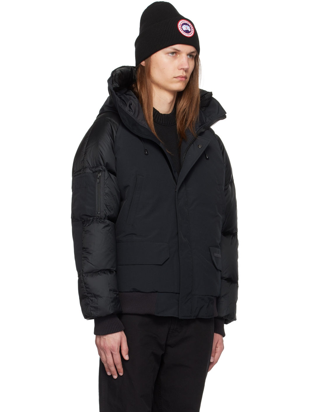 Black 'Paradigm' 'Black Label' Chilliwack Bomber Down Jacket - 2