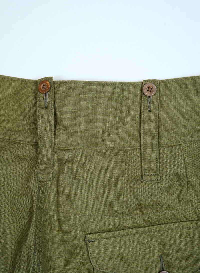Field Pant Linen Basket in Green 4