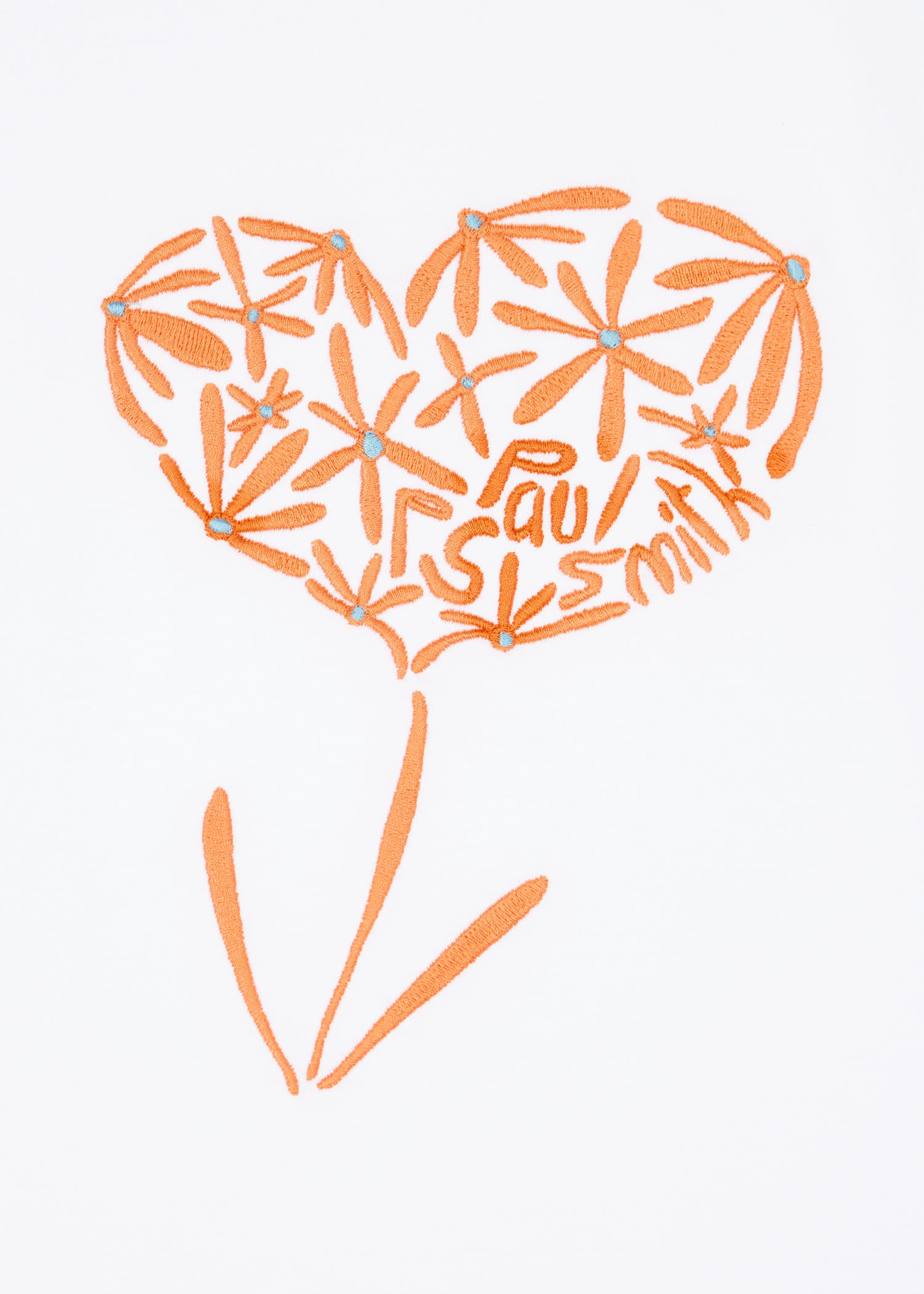 White Cotton 'Flower' T-Shirt - 2
