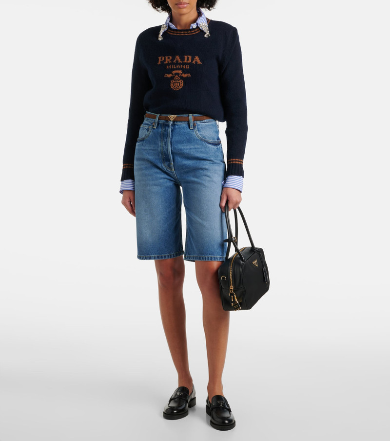 Prada High-rise Bermuda shorts outlook