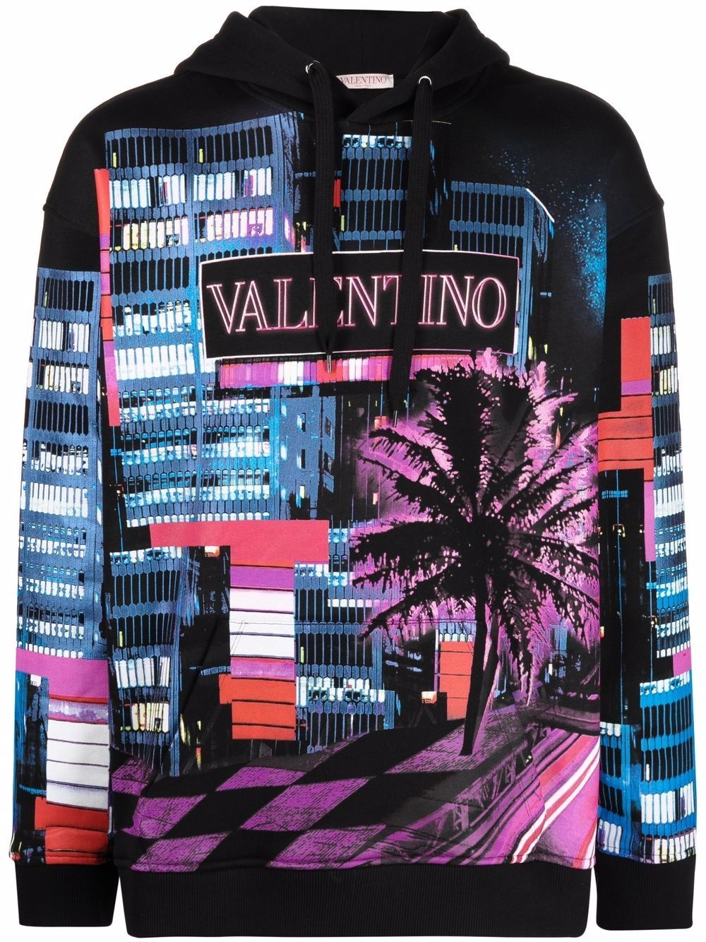 Electric City-print hoodie - 1