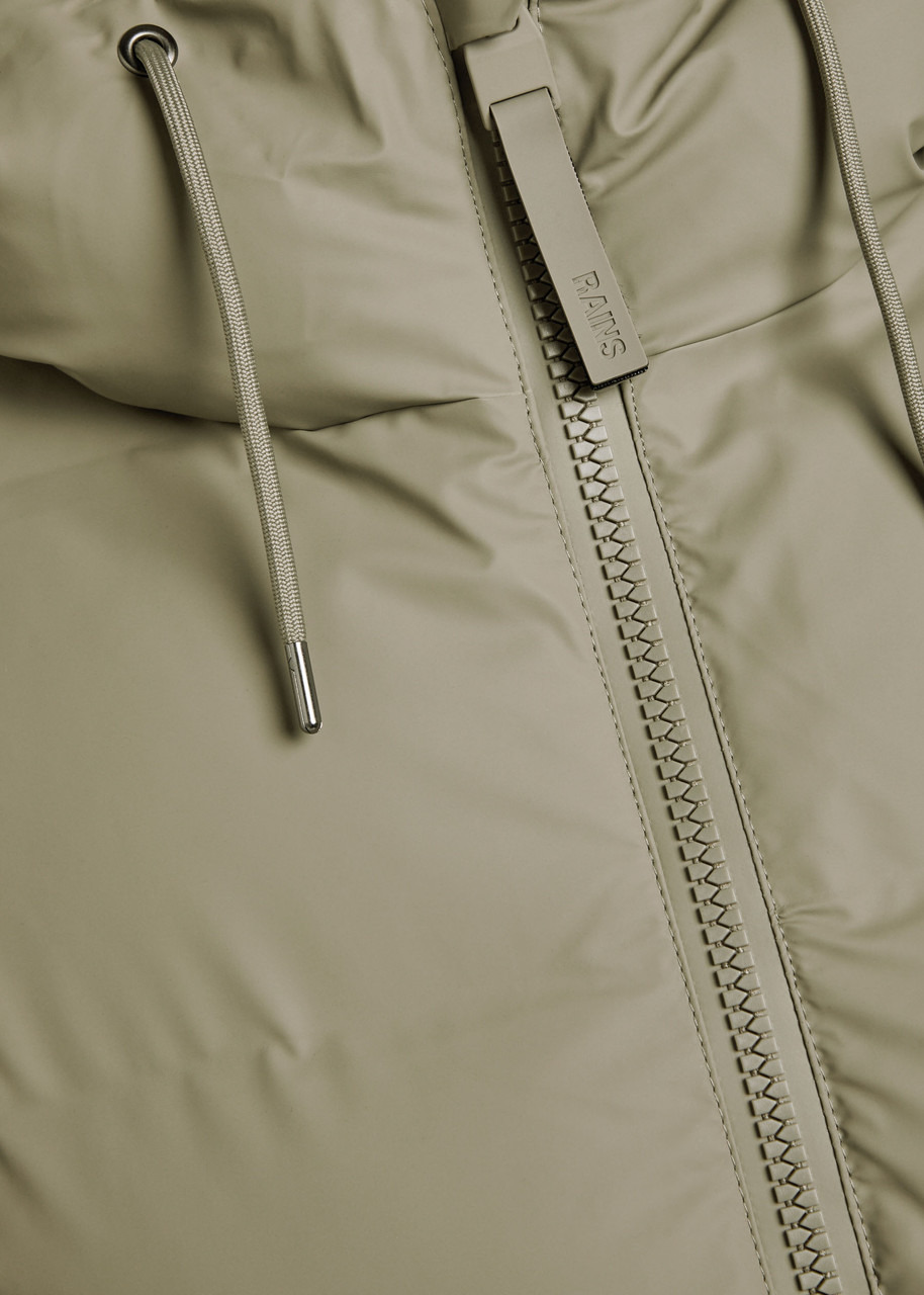 Rains Alta Long Quilted Rubberised Coat - 5