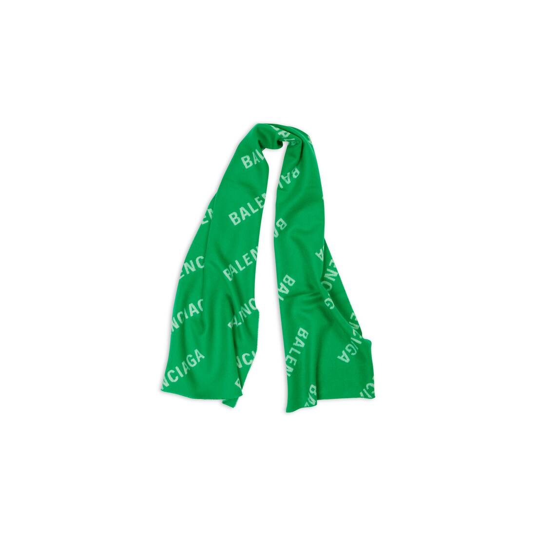Allover Logo Macro Scarf in Bright Green - 1