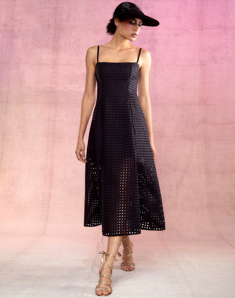 CYNTHIA ROWLEY Birdcage Midi Dress outlook
