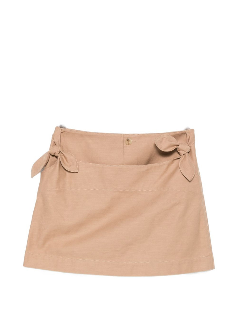 bow-detail A-line mini skirt 1
