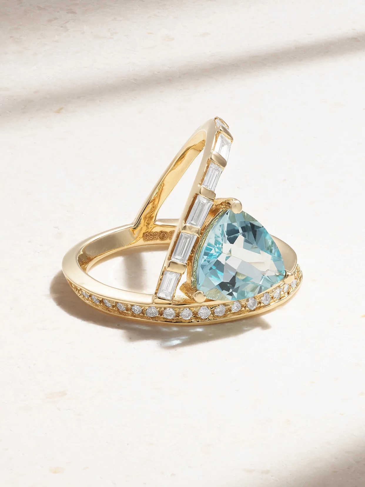 14-karat Gold, Topaz And Diamond Ring - 1