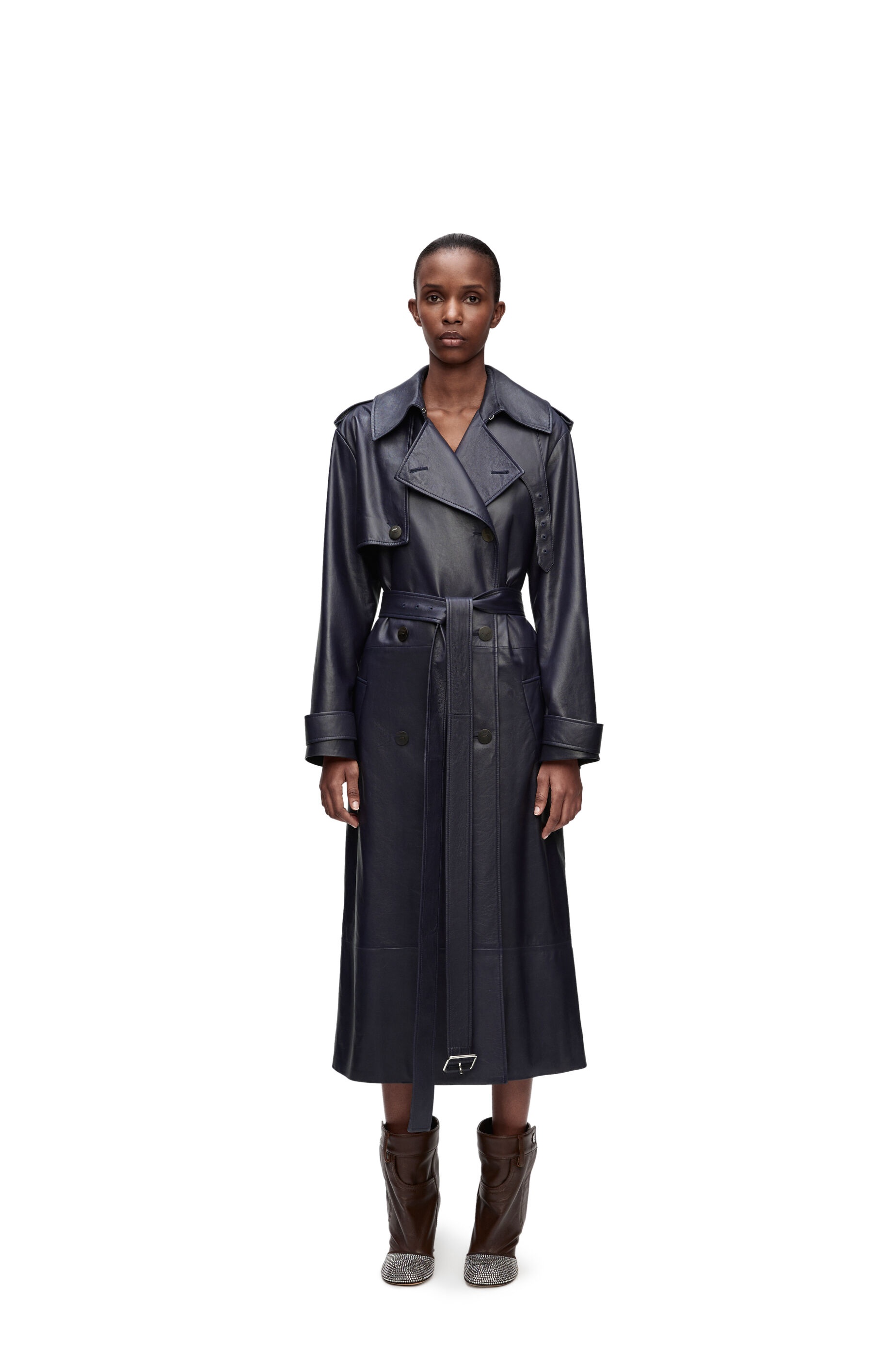 Trench coat in nappa lambskin - 3