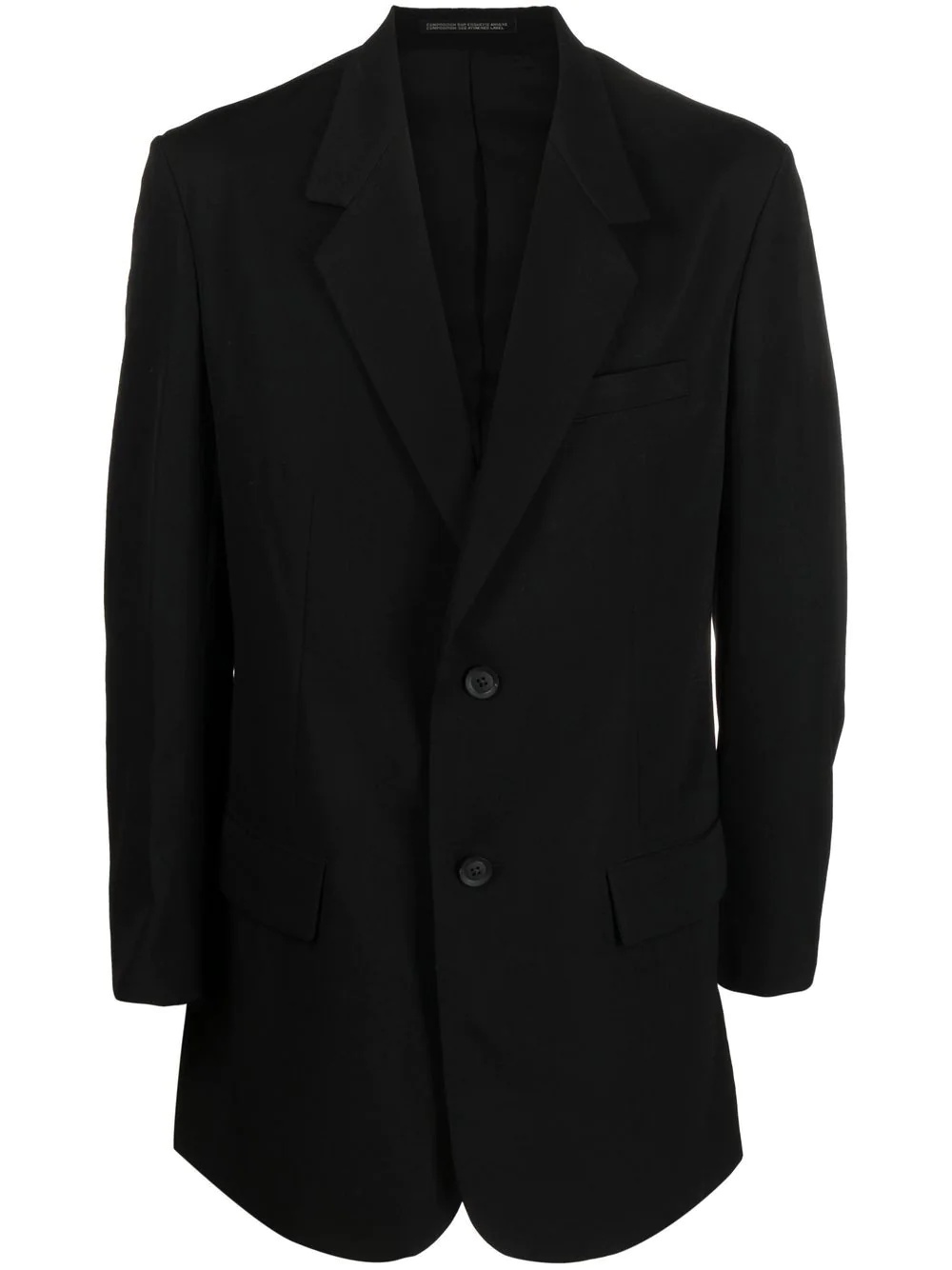 single-breasted long-line blazer - 1