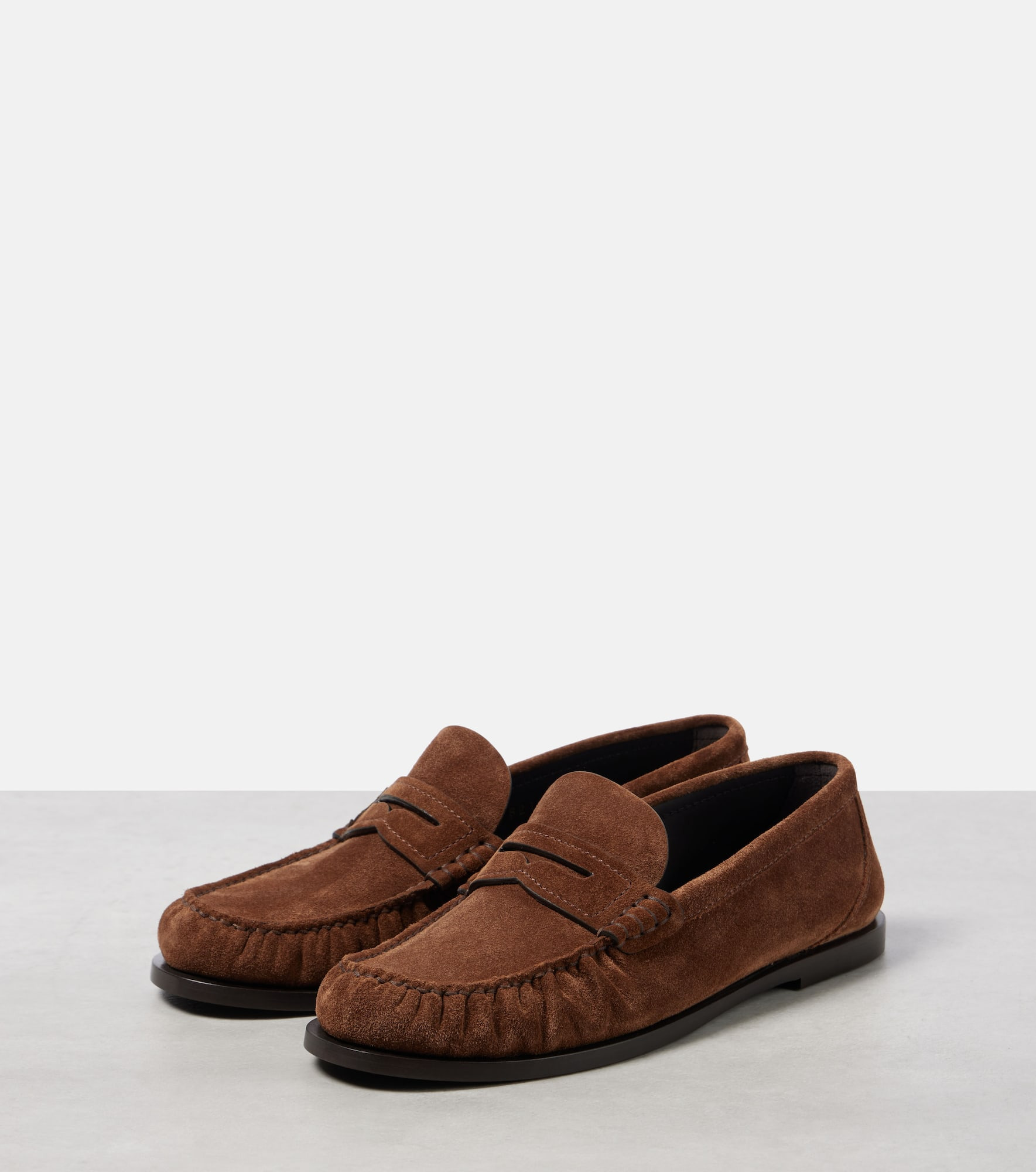 Laurent suede penny loafers - 3