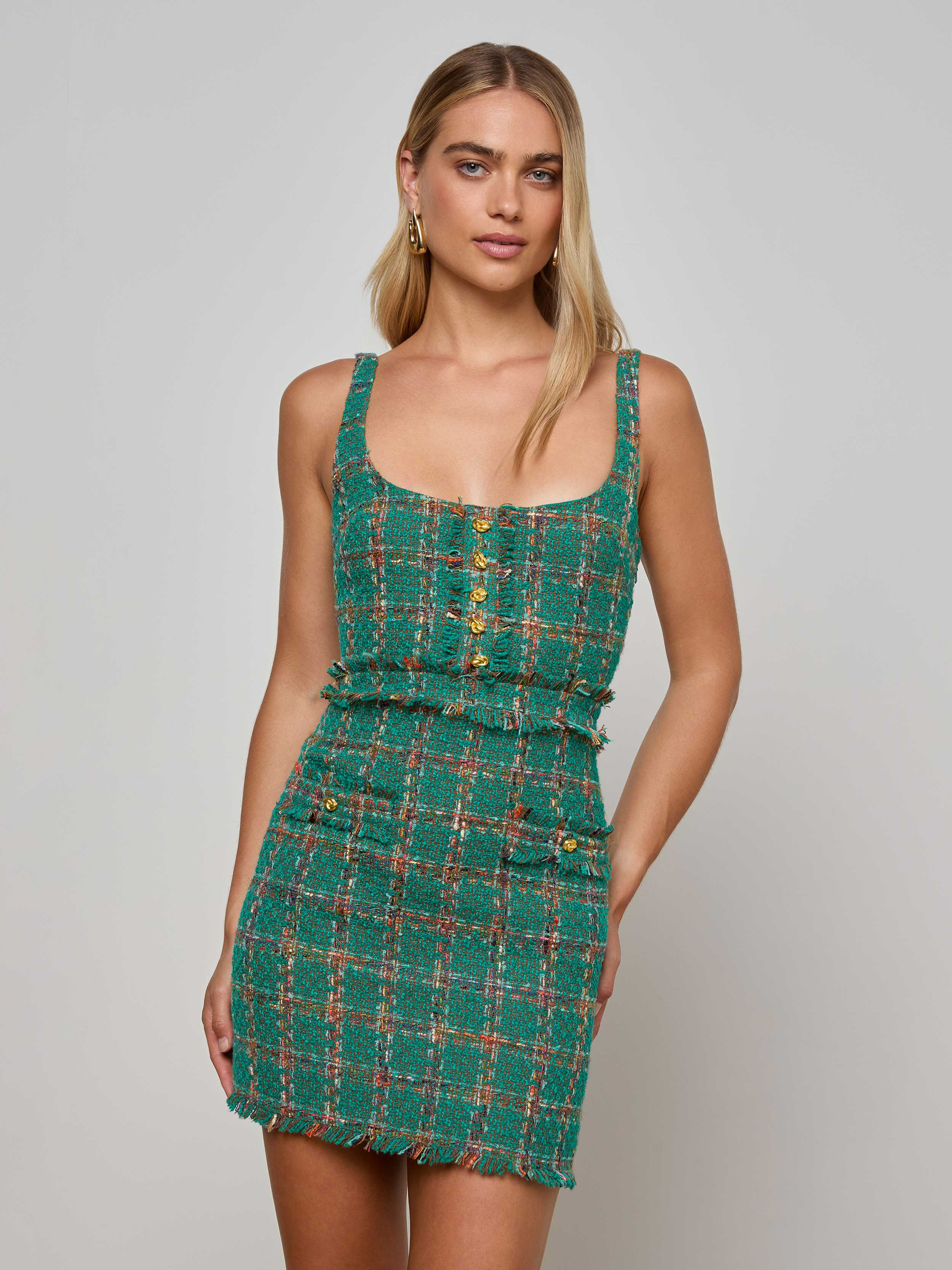 Valli Tweed Mini Dress - 4