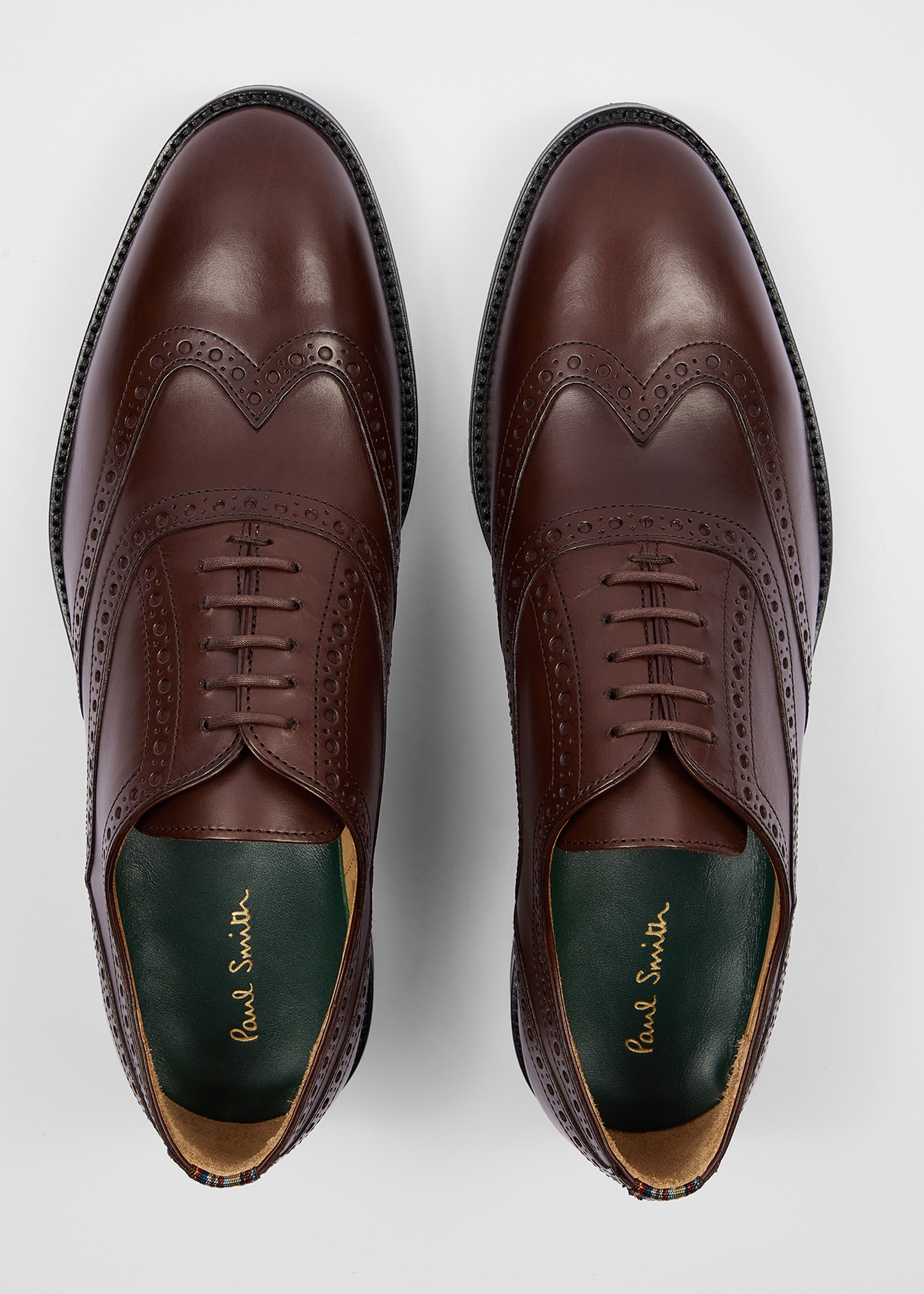 Dark Brown Leather 'Mills' Brogues - 5