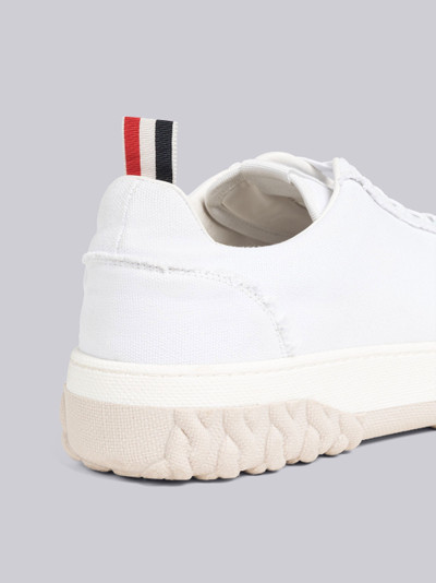 Thom Browne Frayed Canvas Cable Knit Sole Field Shoe outlook