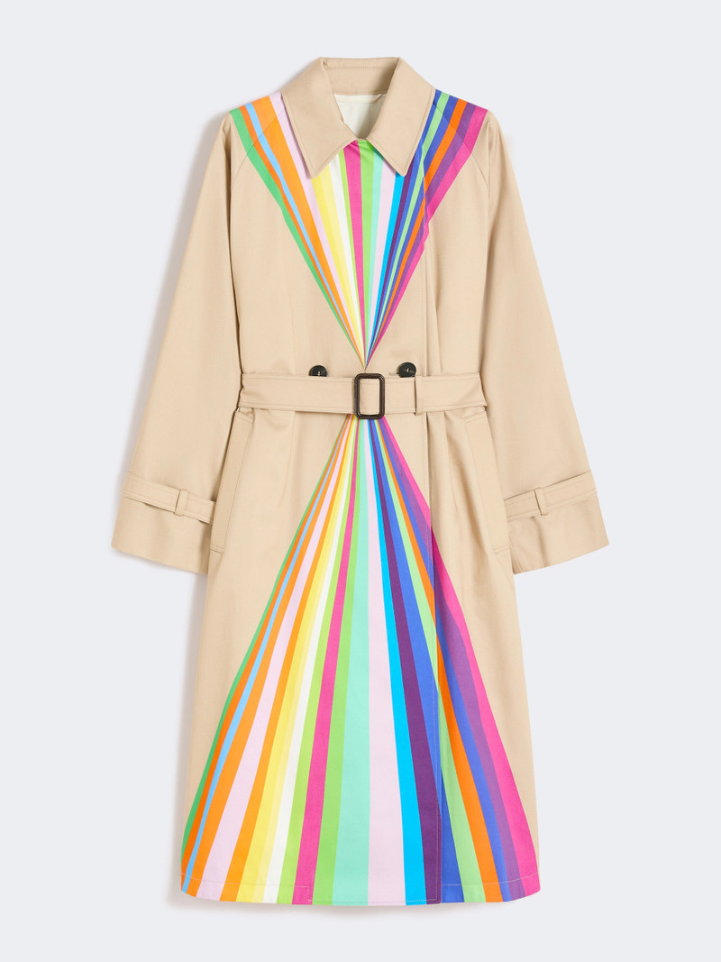 WKSPALANCA Trench coat in water-repellent cotton with rainbow print - MULTICOLOUR 1