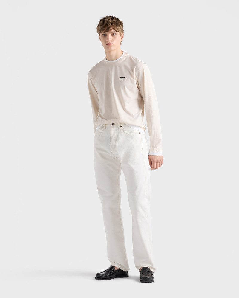 Prada Long-sleeved cotton T-shirt outlook