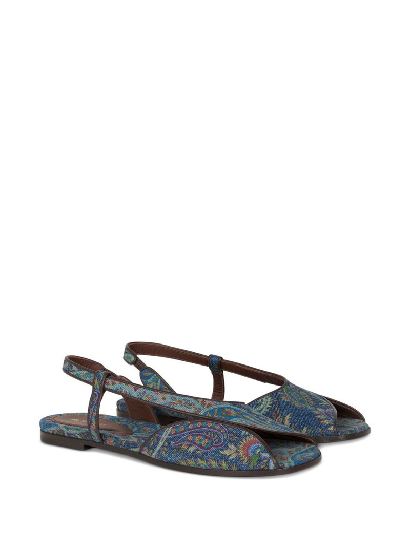 Etro paisley flat sandals outlook