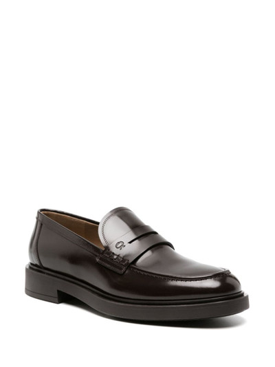 Gianvito Rossi Harris debossed-logo leather loafers outlook
