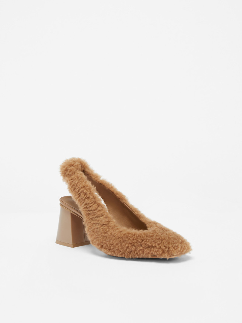 Max Mara CLAREC Camel slingbacks outlook