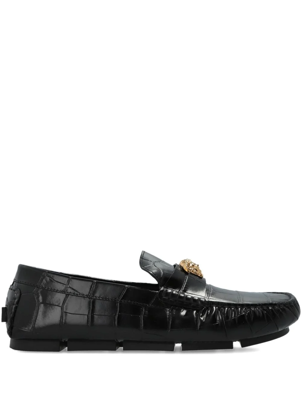 Medusa Head-motif round-toe loafers - 1