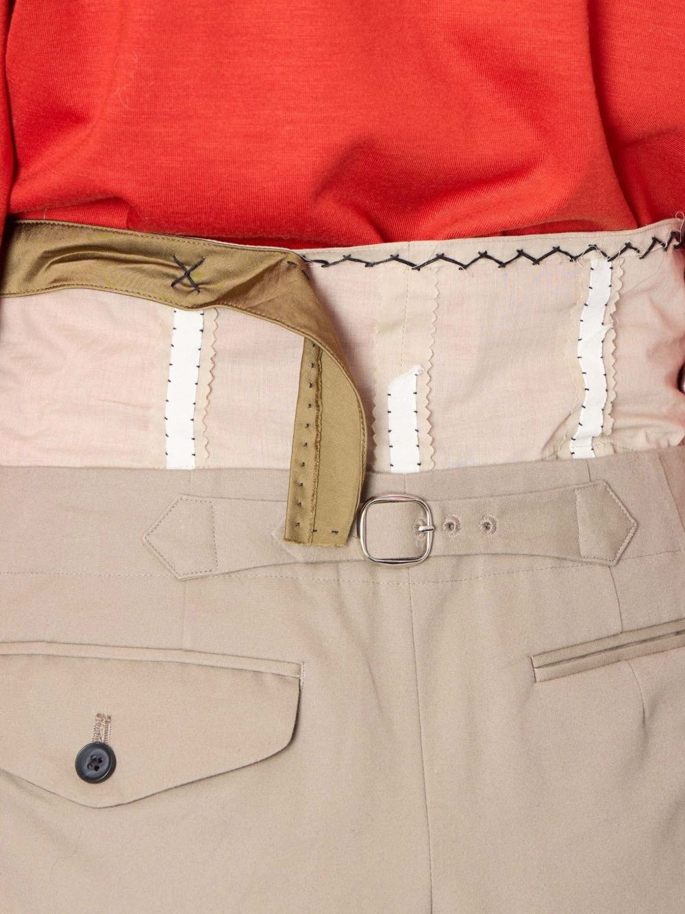 pleated panelled shorts - 4