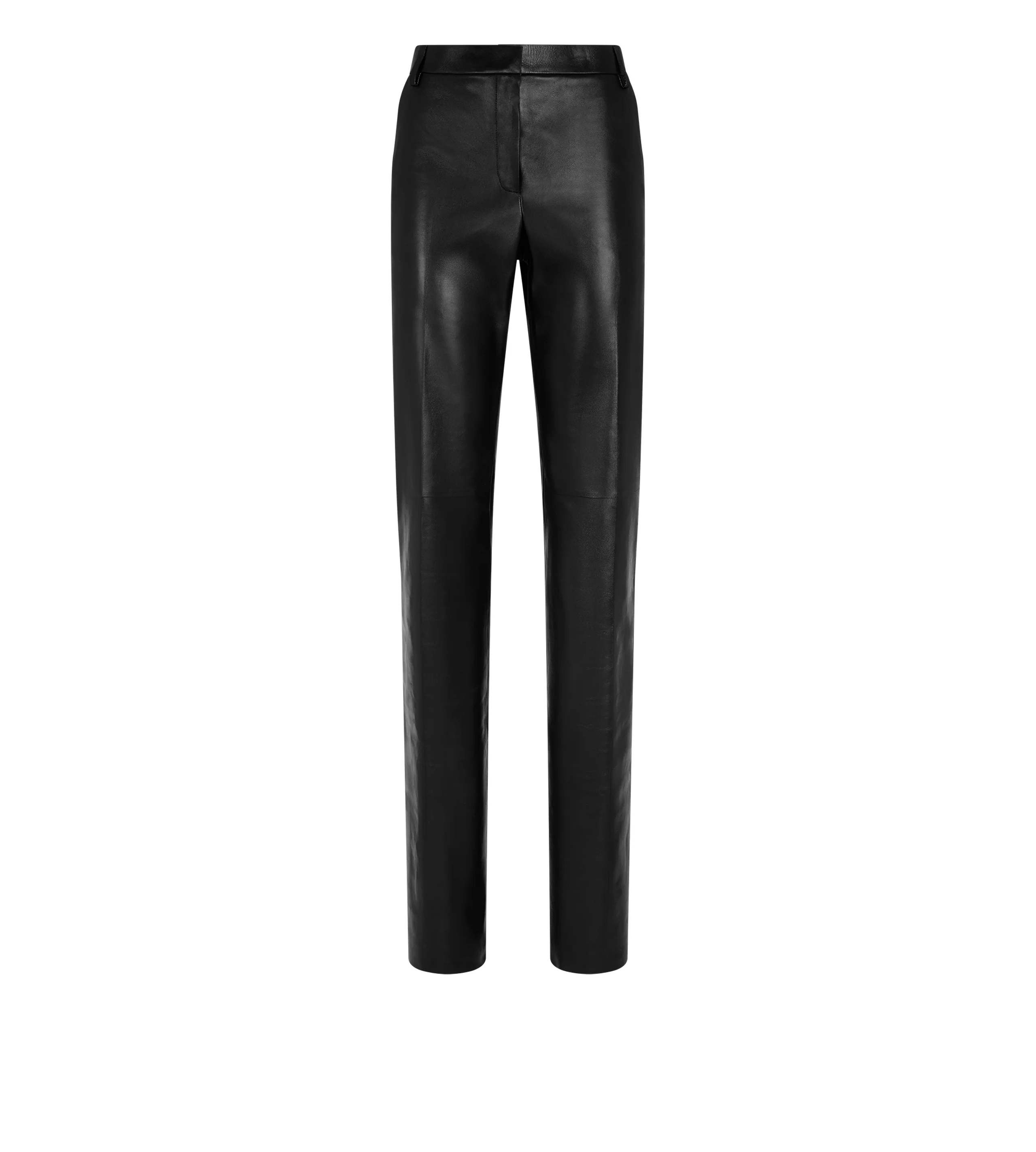 TAILORED STRAIGHT LEATHER PANTS - 1