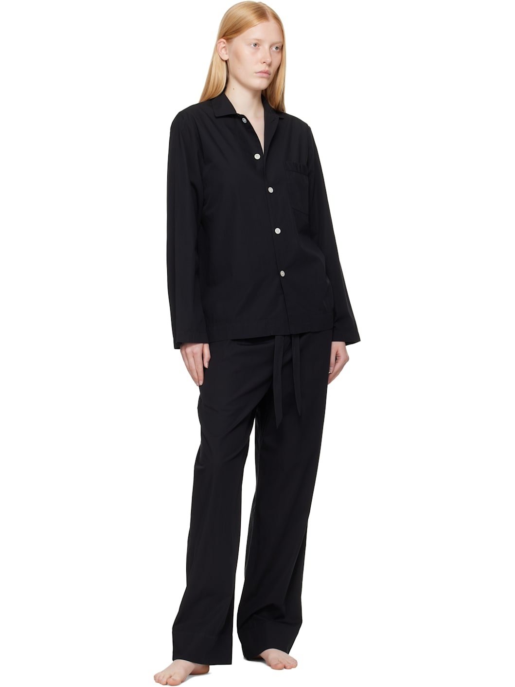 Black Poplin Pyjama Pants - 4