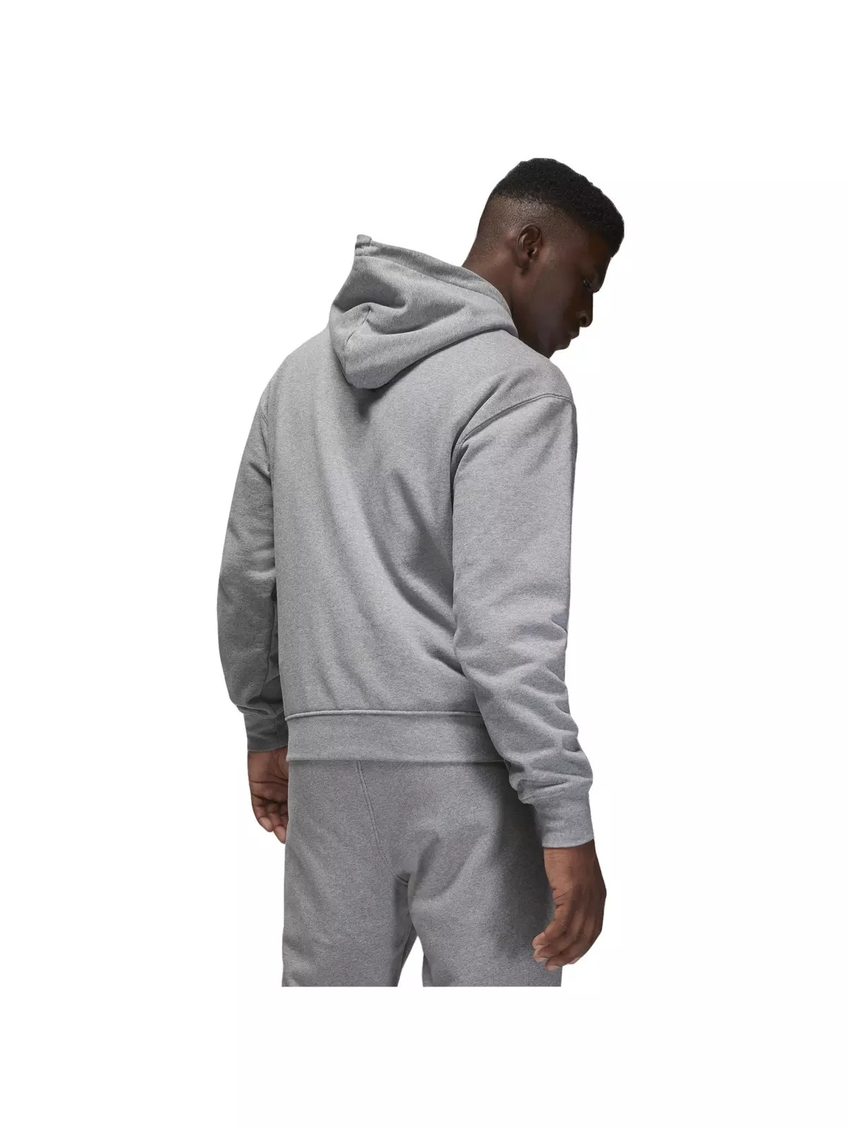 Men's Essentials Statement Fleece Hoodie-Grey - 2