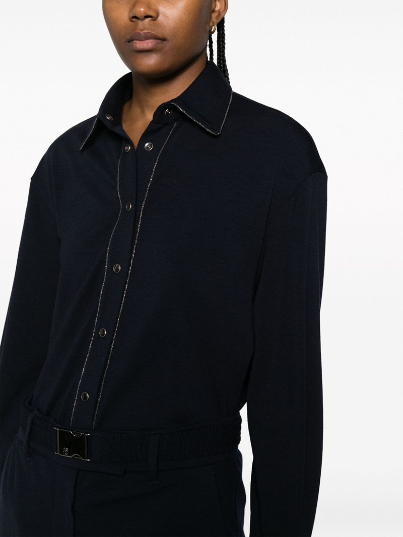Monili chain-embellished shirt dress 5