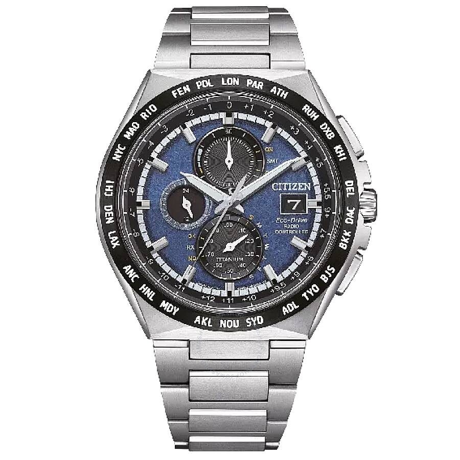 Citizen - Citizen Radio-Controlled Chronograph Blue Dial Men's Watch AT8238-84L - 1