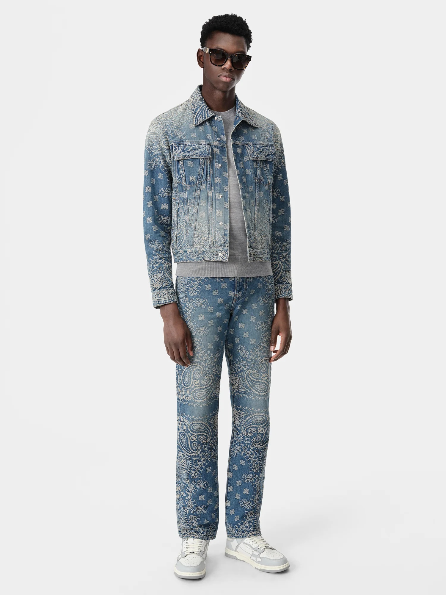 BANDANA JACQUARD STRAIGHT JEAN - 2