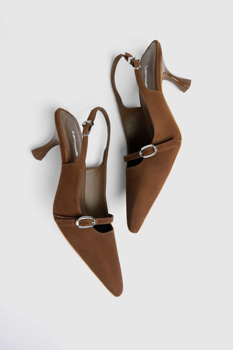 Ines Pump Burnt Umber Suede 5
