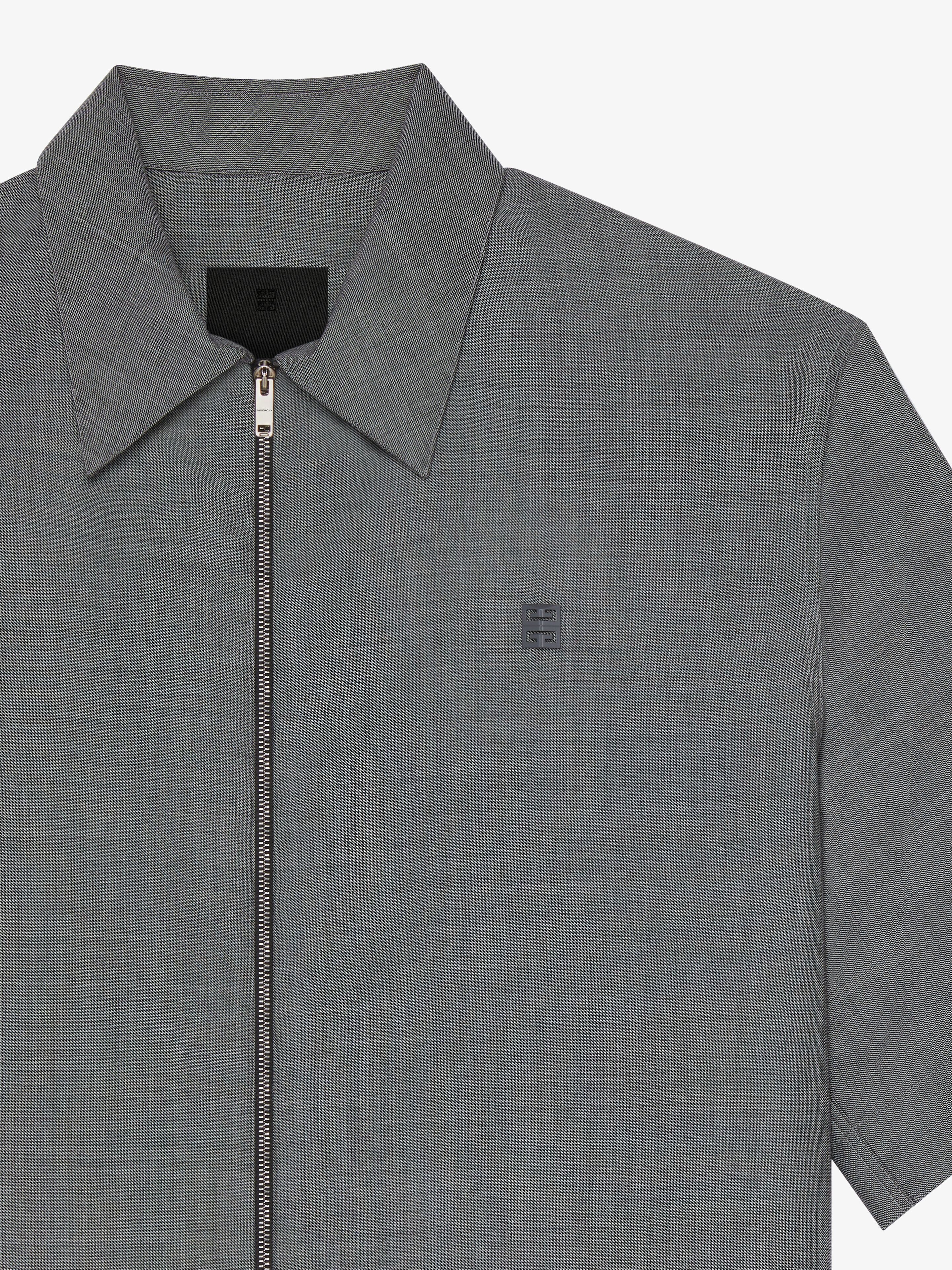 ZIPPED SHIRT IN WOOL WITH 4G DETAIL - 5