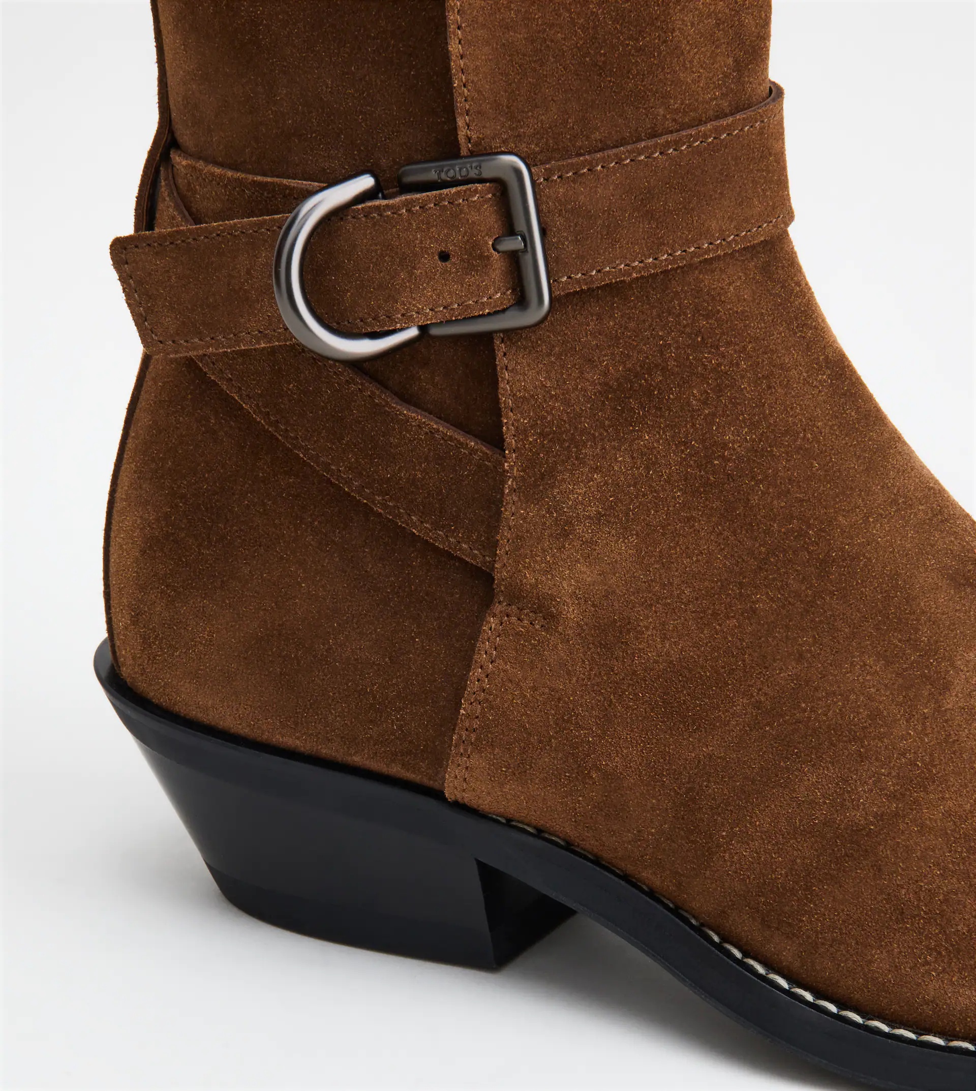 ANKLE BOOTS IN SUEDE - BROWN - 7