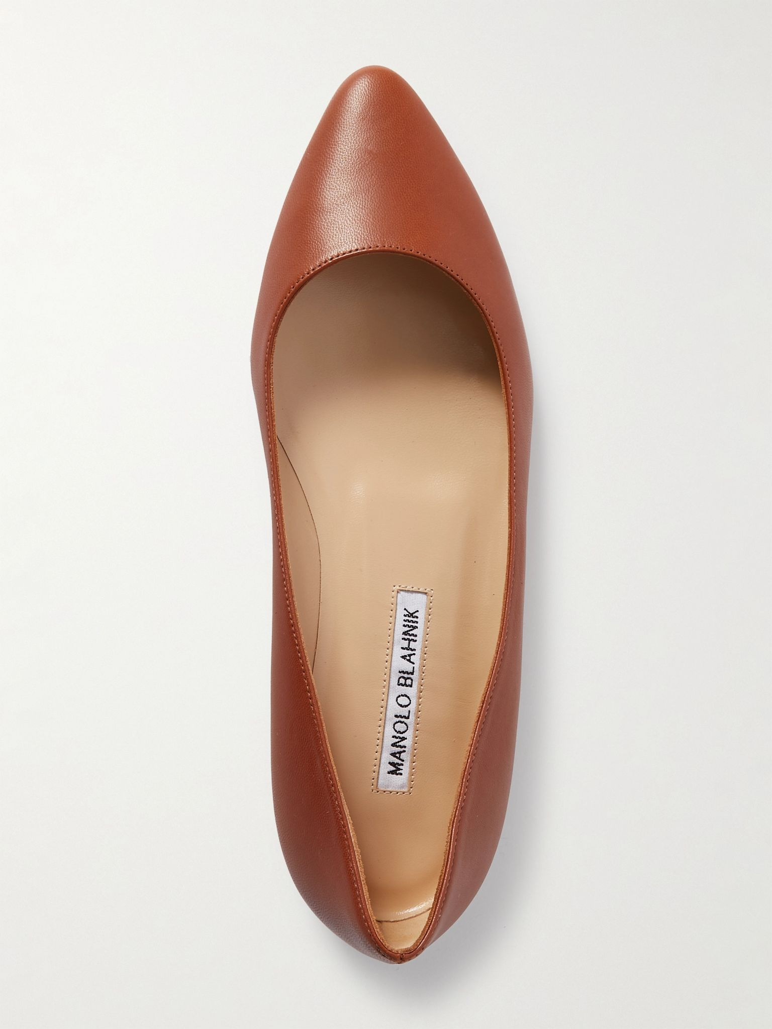 BB 10 leather point-toe flats Brown - 5