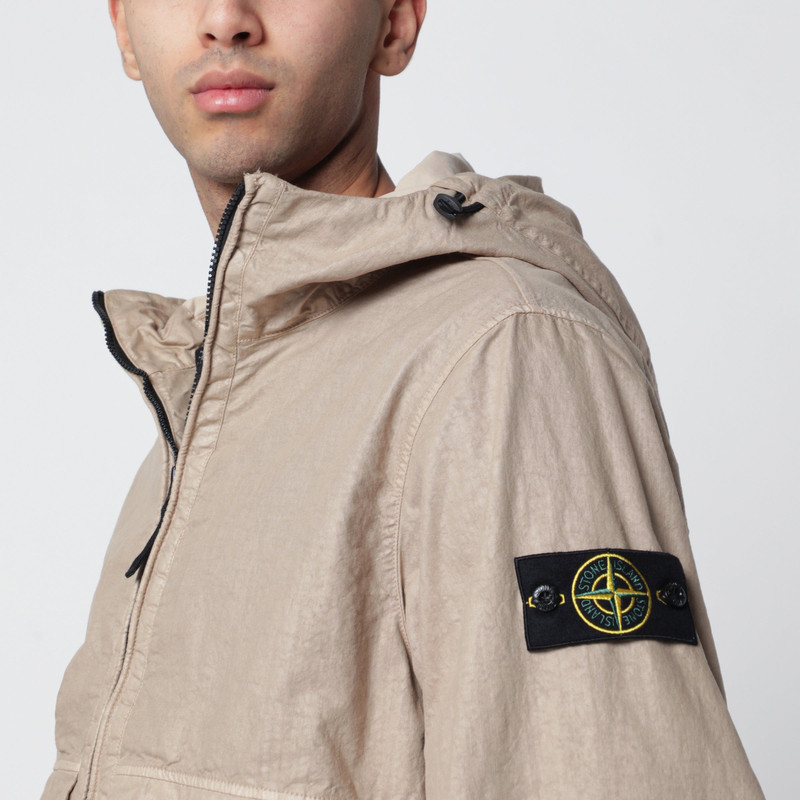 Beige nylon zip jacket 4