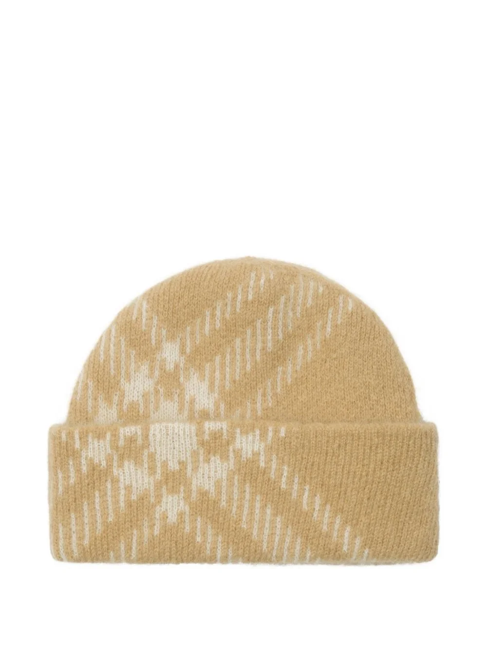 check-pattern beanie - 1