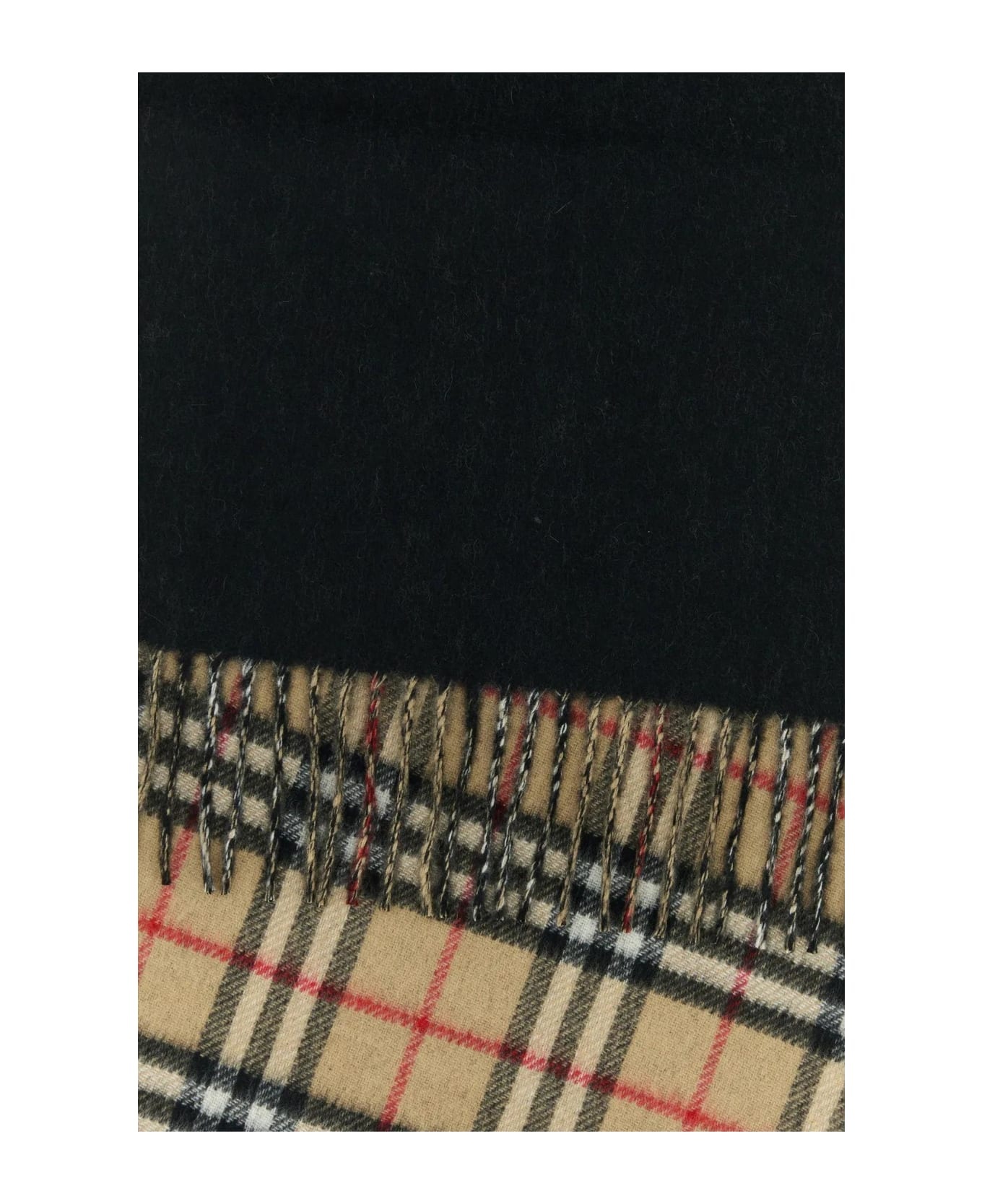 Black Cashmere Reversible Scarf - 2